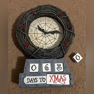 Hot Topic Nightmare Before Christmas Gothic Christmas Countdown Clock